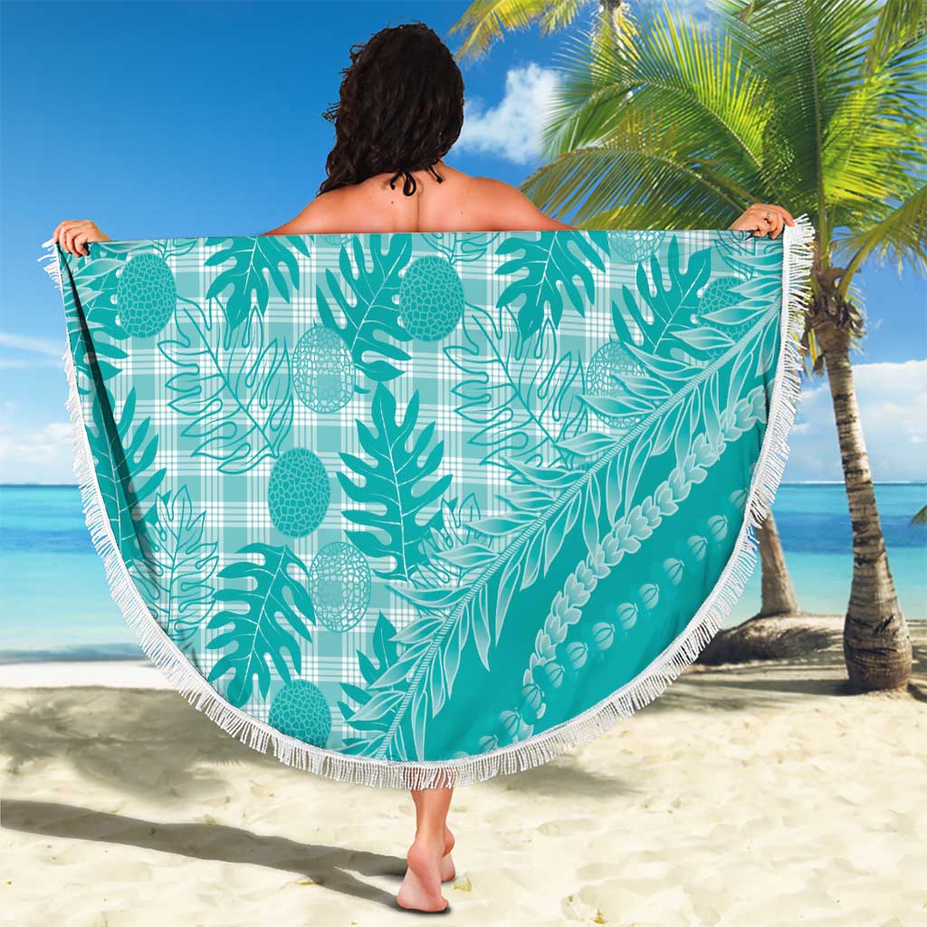 Hawaii Breadfruit Palaka Beach Blanket Polu Opal Maile Lei - Polynesian Pride