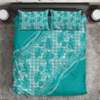 Hawaii Breadfruit Palaka Bedding Set Polu Opal Maile Lei - Polynesian Pride