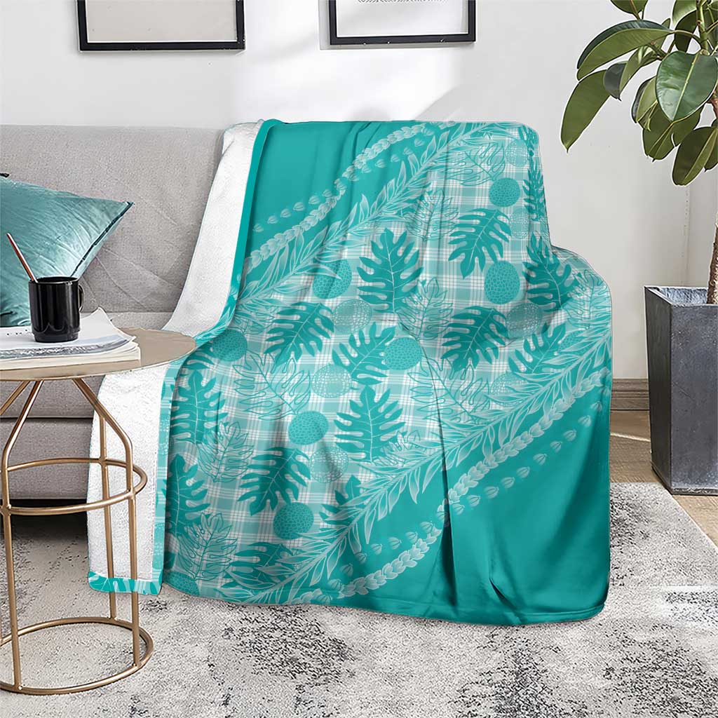 Hawaii Breadfruit Palaka Blanket Polu Opal Maile Lei - Polynesian Pride