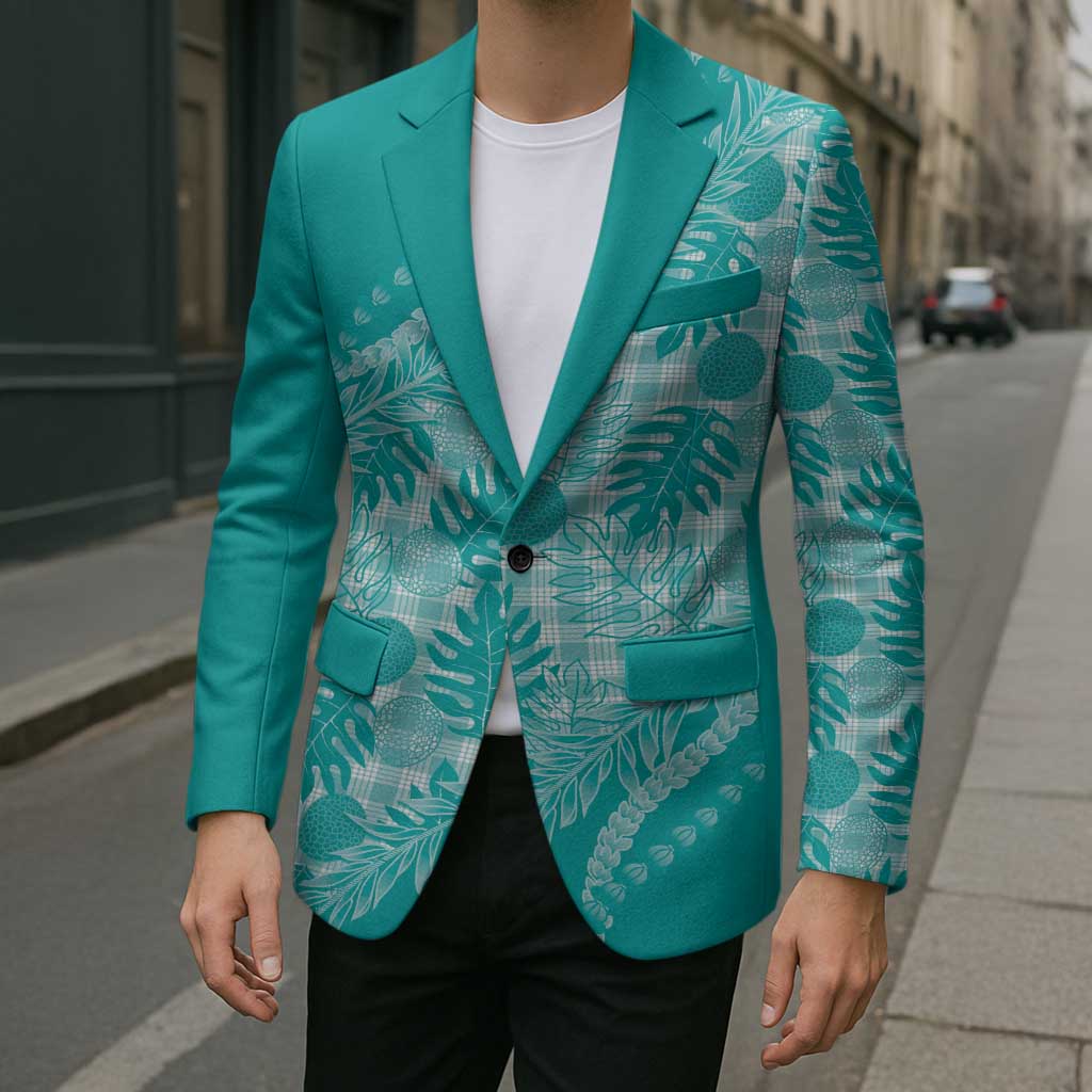 Hawaii Breadfruit Palaka Blazer Polu Opal Maile Lei - Polynesian Pride