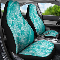 Hawaii Breadfruit Palaka Car Seat Cover Polu Opal Maile Lei - Polynesian Pride