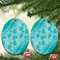 Hawaii Breadfruit Palaka Ceramic Ornament Polu Opal Maile Lei - Polynesian Pride