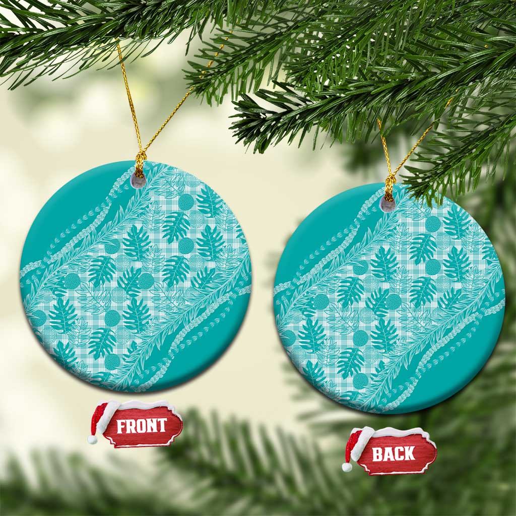 Hawaii Breadfruit Palaka Ceramic Ornament Polu Opal Maile Lei - Polynesian Pride