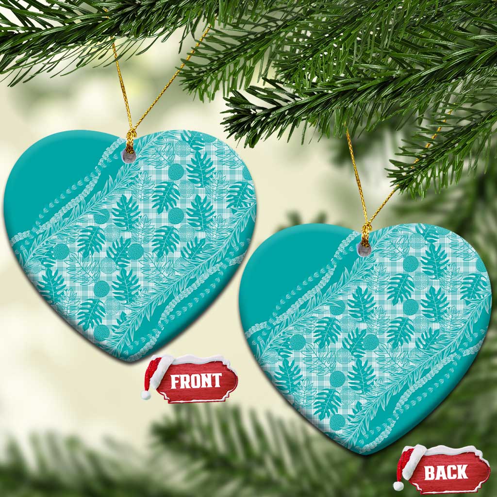 Hawaii Breadfruit Palaka Ceramic Ornament Polu Opal Maile Lei - Polynesian Pride