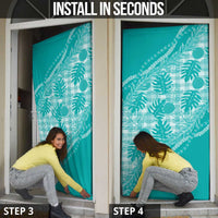 Hawaii Breadfruit Palaka Door Cover Polu Opal Maile Lei LT9 - Polynesian Pride