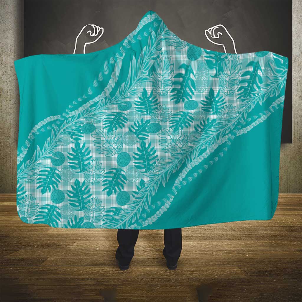 Hawaii Breadfruit Palaka Hooded Blanket Polu Opal Maile Lei LT9 - Polynesian Pride