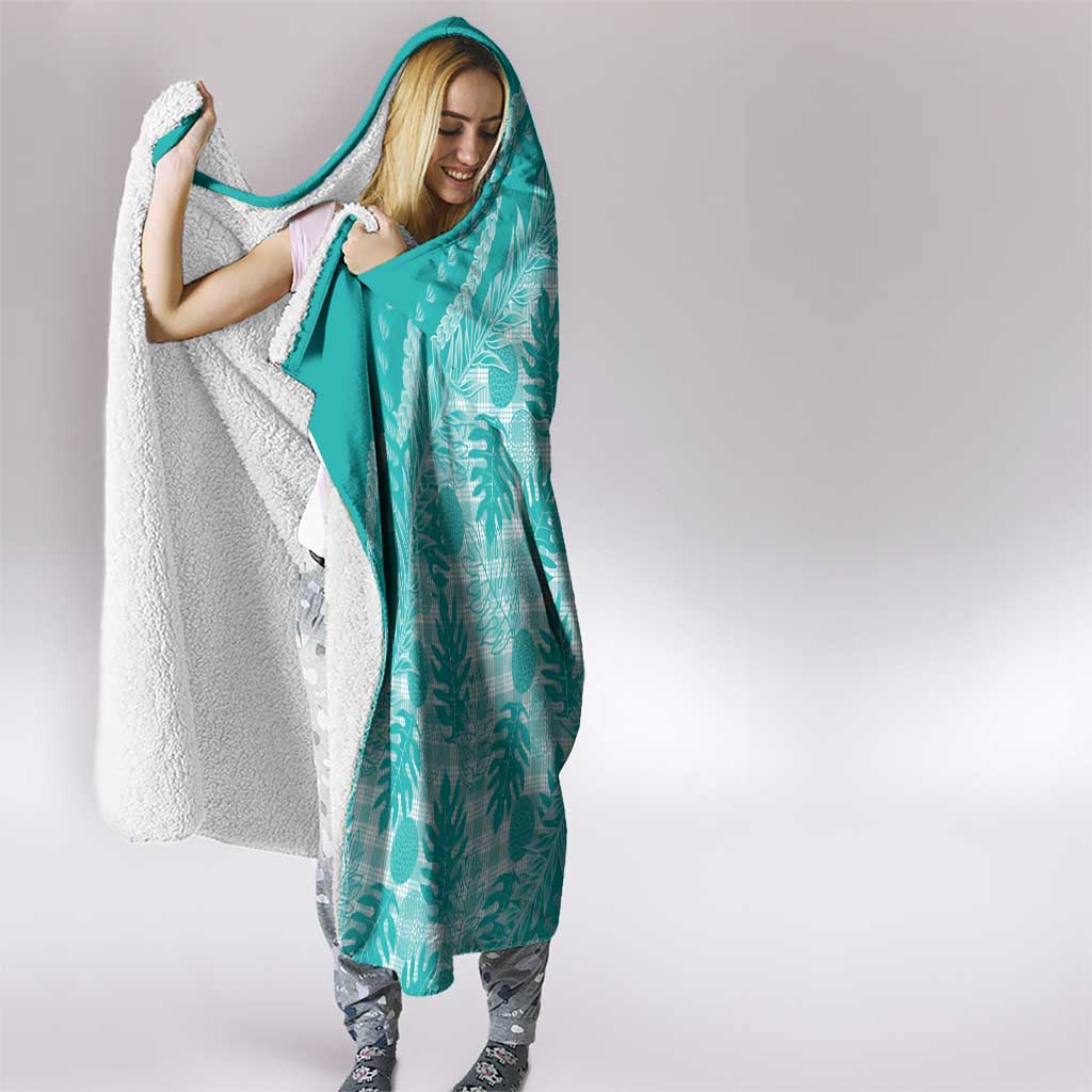 Hawaii Breadfruit Palaka Hooded Blanket Polu Opal Maile Lei LT9 - Polynesian Pride