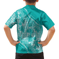 Hawaii Breadfruit Palaka Kid Hawaiian Shirt Polu Opal Maile Lei LT9 - Polynesian Pride