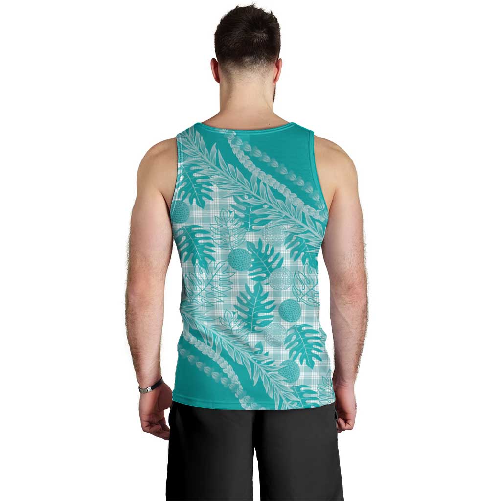 Hawaii Breadfruit Palaka Men Tank Top Polu Opal Maile Lei LT9 - Polynesian Pride