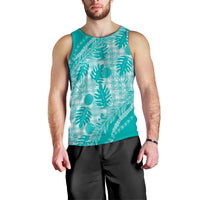 Hawaii Breadfruit Palaka Men Tank Top Polu Opal Maile Lei LT9 - Polynesian Pride
