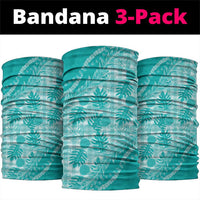 Hawaii Breadfruit Palaka Neck Gaiter Polu Opal Maile Lei LT9 package One Size: 25*50cm Turquoise - Polynesian Pride