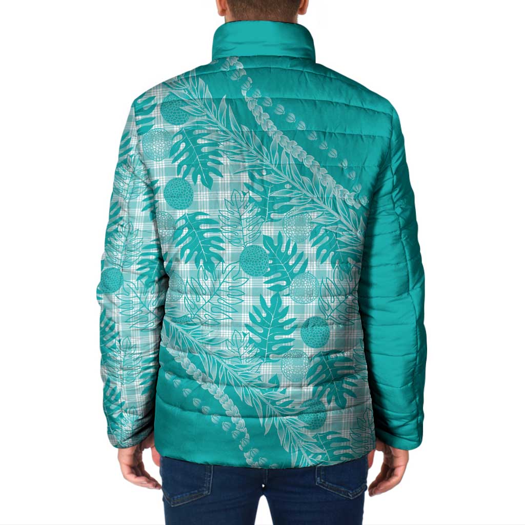 Hawaii Breadfruit Palaka Padded Jacket Polu Opal Maile Lei LT9 - Polynesian Pride