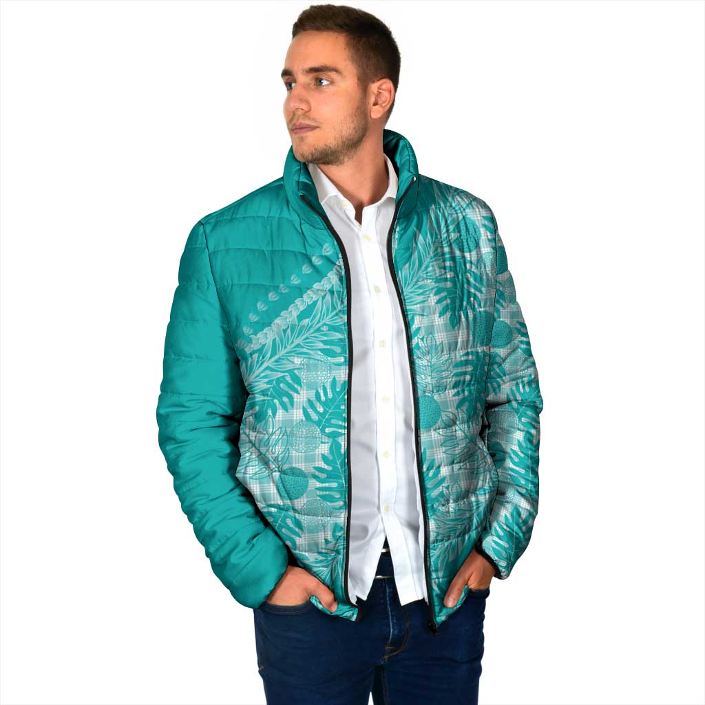 Hawaii Breadfruit Palaka Padded Jacket Polu Opal Maile Lei LT9 - Polynesian Pride