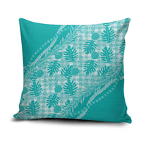 Hawaii Breadfruit Palaka Pillow Cover Polu Opal Maile Lei - Polynesian Pride