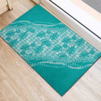 Hawaii Breadfruit Palaka Rubber Doormat Polu Opal Maile Lei LT9 - Polynesian Pride