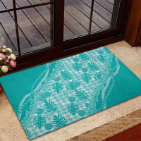 Hawaii Breadfruit Palaka Rubber Doormat Polu Opal Maile Lei LT9 - Polynesian Pride