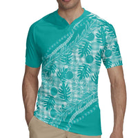 Hawaii Breadfruit Palaka Rugby Jersey Polu Opal Maile Lei LT9 - Polynesian Pride