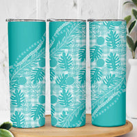 Hawaii Breadfruit Palaka Skinny Tumbler Polu Opal Maile Lei - Polynesian Pride
