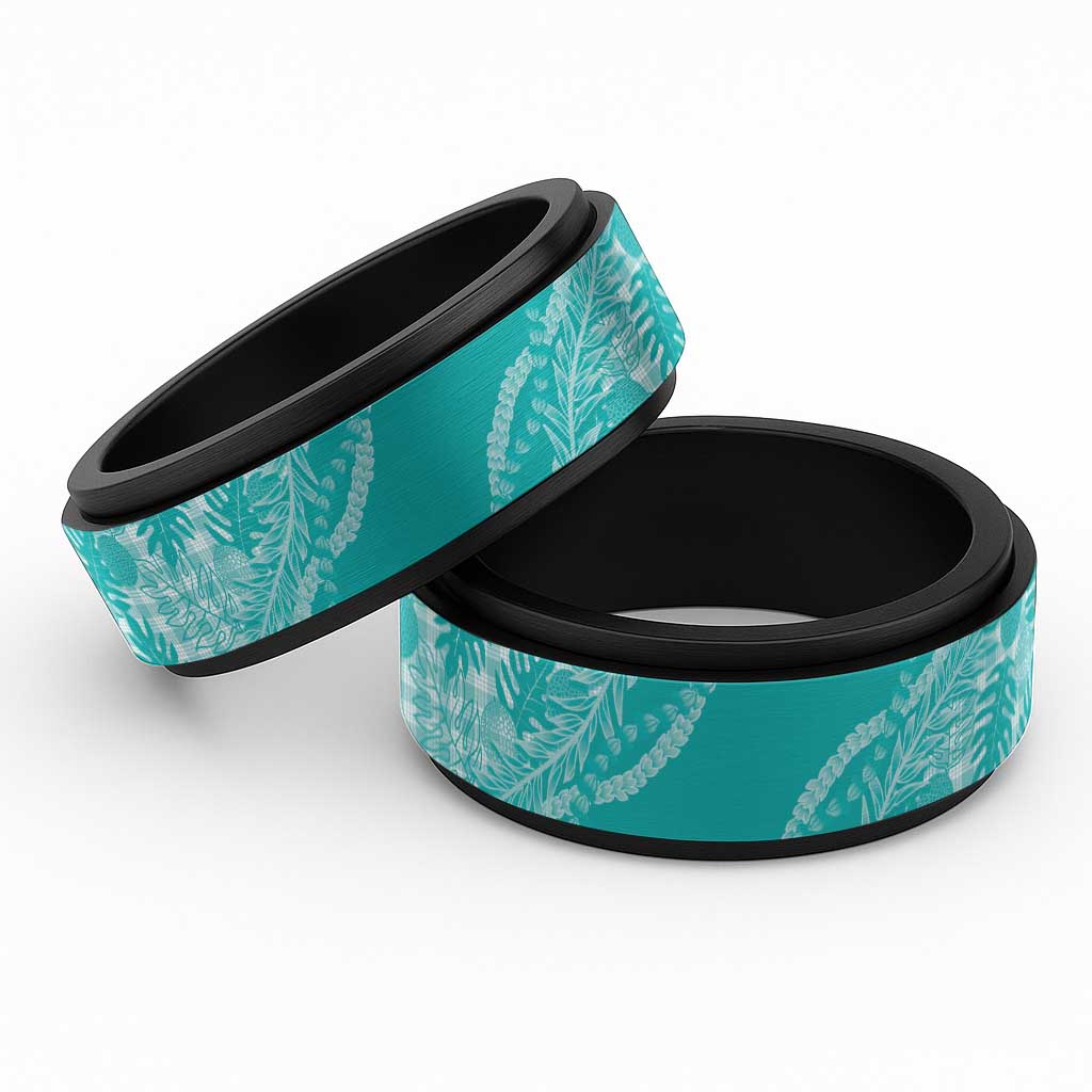 Hawaii Breadfruit Palaka Spinner Ring Polu Opal Maile Lei - Polynesian Pride