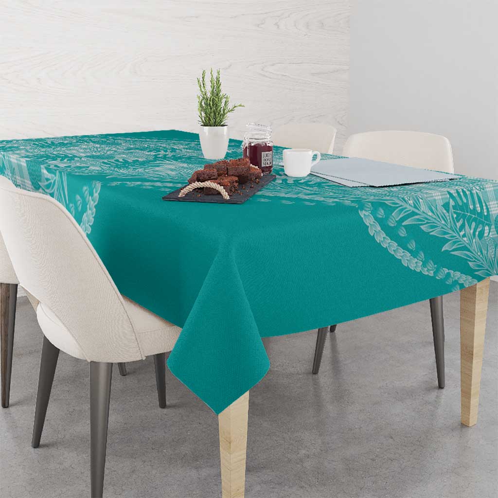 Hawaii Breadfruit Palaka Tablecloth Polu Opal Maile Lei LT9 - Polynesian Pride