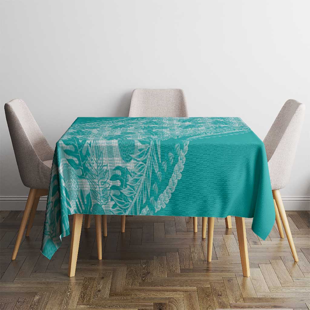 Hawaii Breadfruit Palaka Tablecloth Polu Opal Maile Lei LT9 - Polynesian Pride