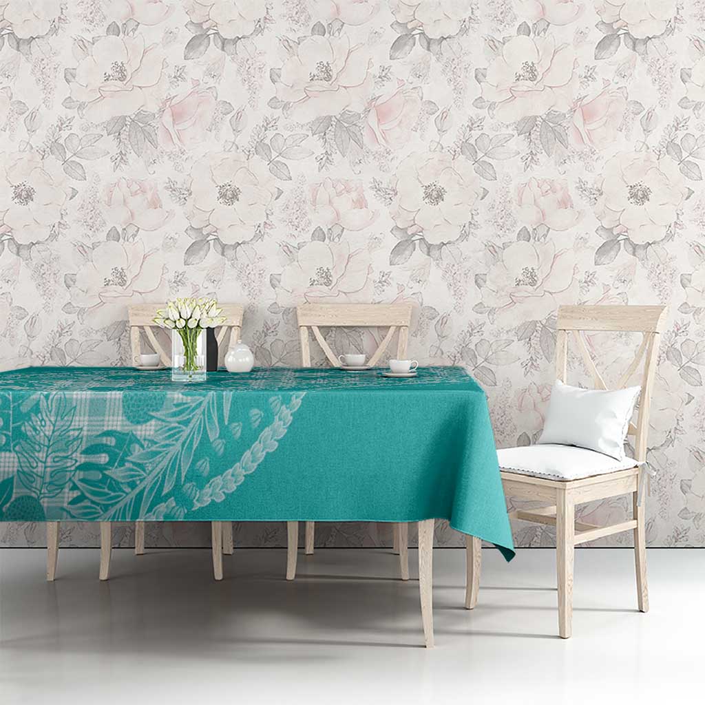 Hawaii Breadfruit Palaka Tablecloth Polu Opal Maile Lei LT9 - Polynesian Pride