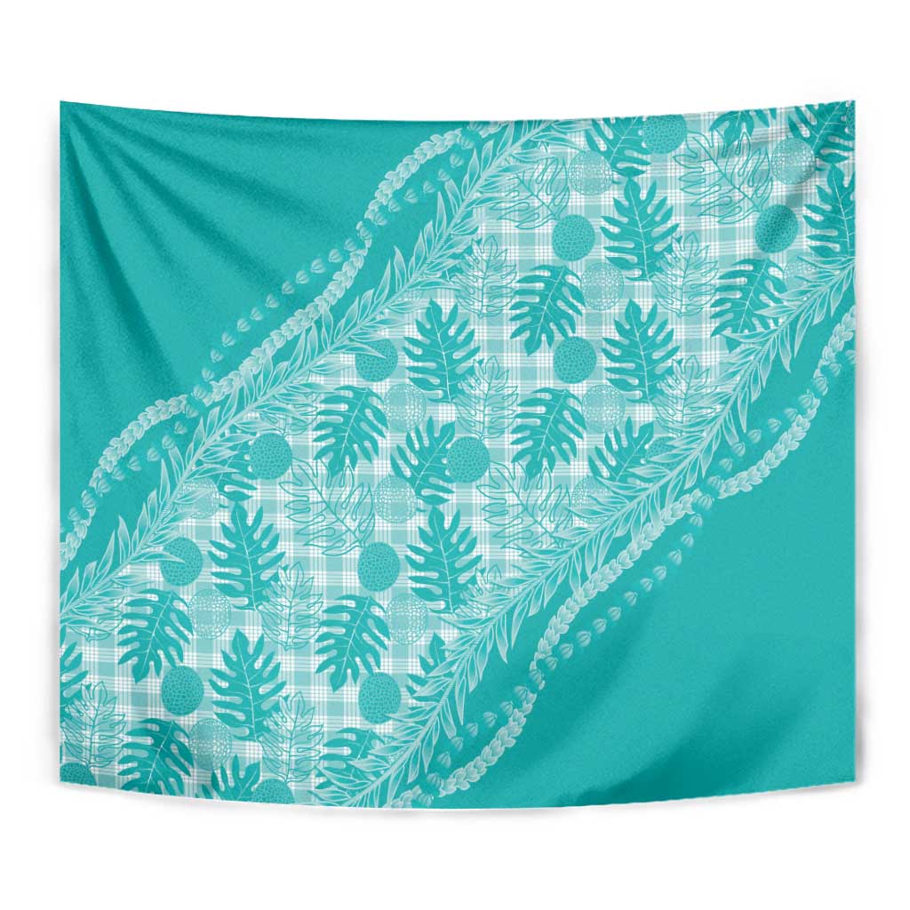 Hawaii Breadfruit Palaka Tapestry Polu Opal Maile Lei - Polynesian Pride