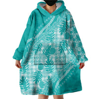 Hawaii Breadfruit Palaka Wearable Blanket Hoodie Polu Opal Maile Lei LT9 - Polynesian Pride