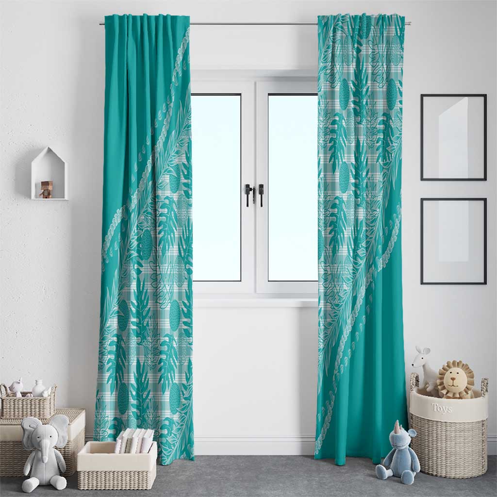 Hawaii Breadfruit Palaka Window Curtain Polu Opal Maile Lei - Polynesian Pride