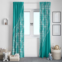 Hawaii Breadfruit Palaka Window Curtain Polu Opal Maile Lei - Polynesian Pride