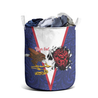 American Samoa Heart Tribal Personalized Laundry Basket Polynesian Patterns LT9 - Polynesian Pride