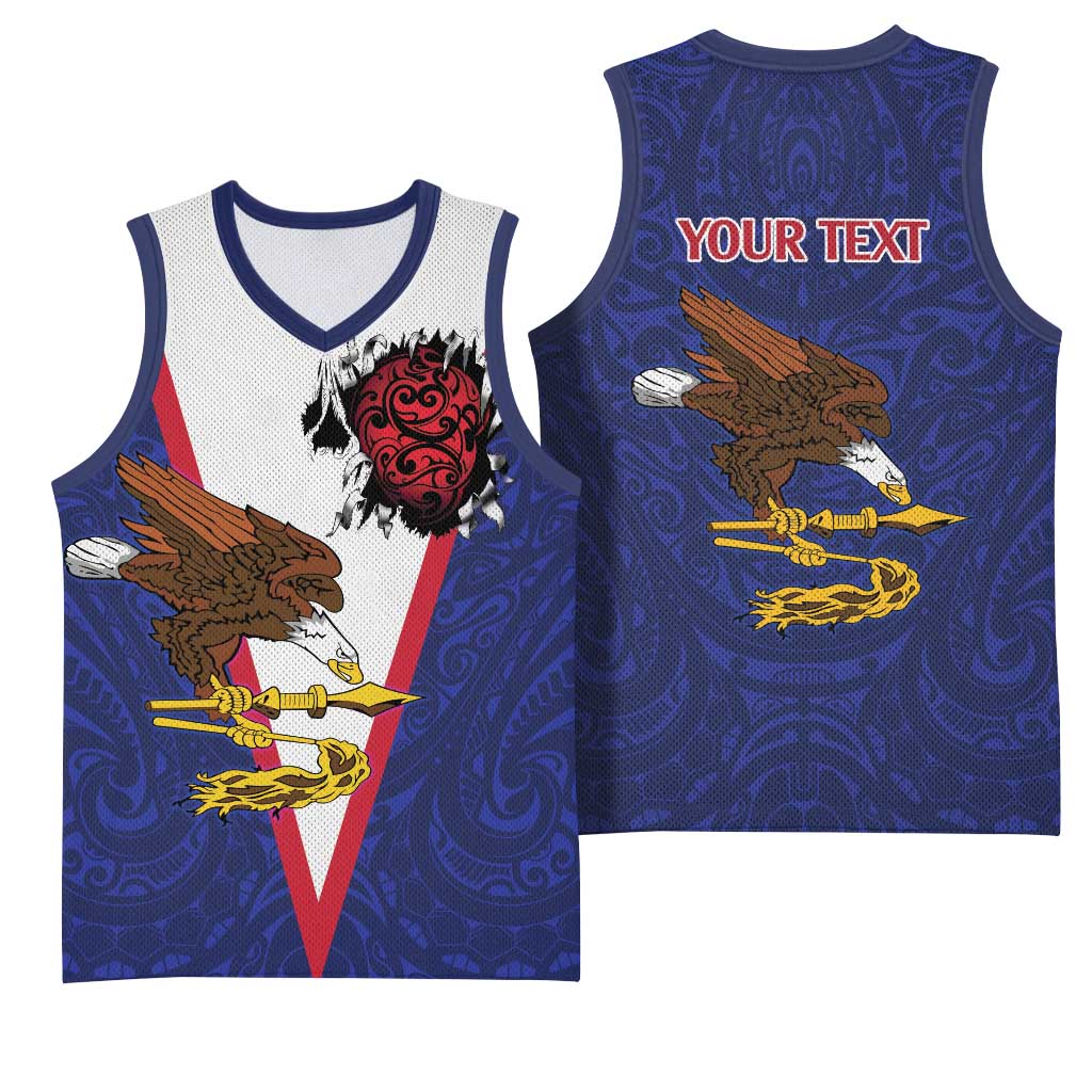 American Samoa Heart Tribal Personalized Basketball Jersey Polynesian Patterns LT9 - Polynesian Pride