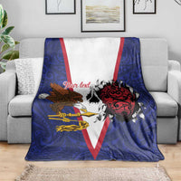 American Samoa Heart Tribal Personalized Blanket Polynesian Patterns LT9 - Polynesian Pride