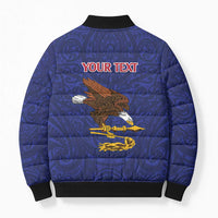 American Samoa Heart Tribal Personalized Bomber Puffer Jacket Polynesian Patterns LT9 - Polynesian Pride