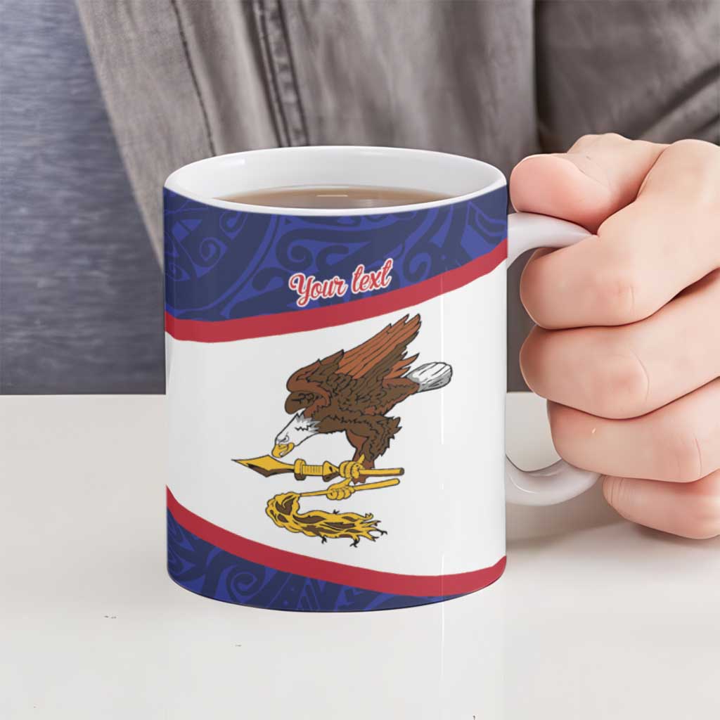 American Samoa Heart Tribal Personalized Ceramic Mug Polynesian Patterns LT9 - Polynesian Pride