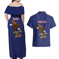 American Samoa Heart Tribal Personalized Couples Matching Off Shoulder Maxi Dress and Hawaiian Shirt Polynesian Patterns LT9 - Polynesian Pride