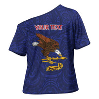 American Samoa Heart Tribal Personalized Cross Shoulder Shirt Polynesian Patterns LT9 - Polynesian Pride