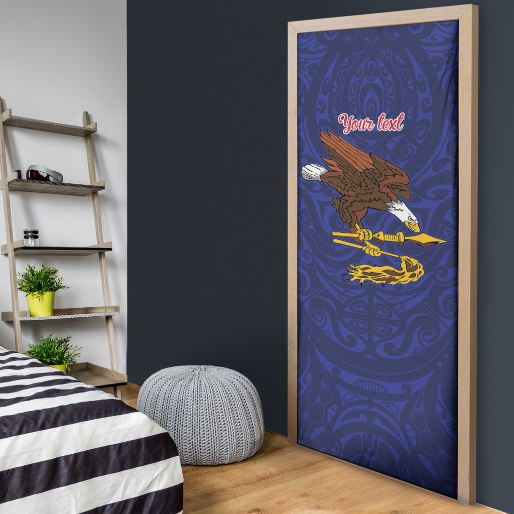 American Samoa Heart Tribal Personalized Door Cover Polynesian Patterns LT9 - Polynesian Pride