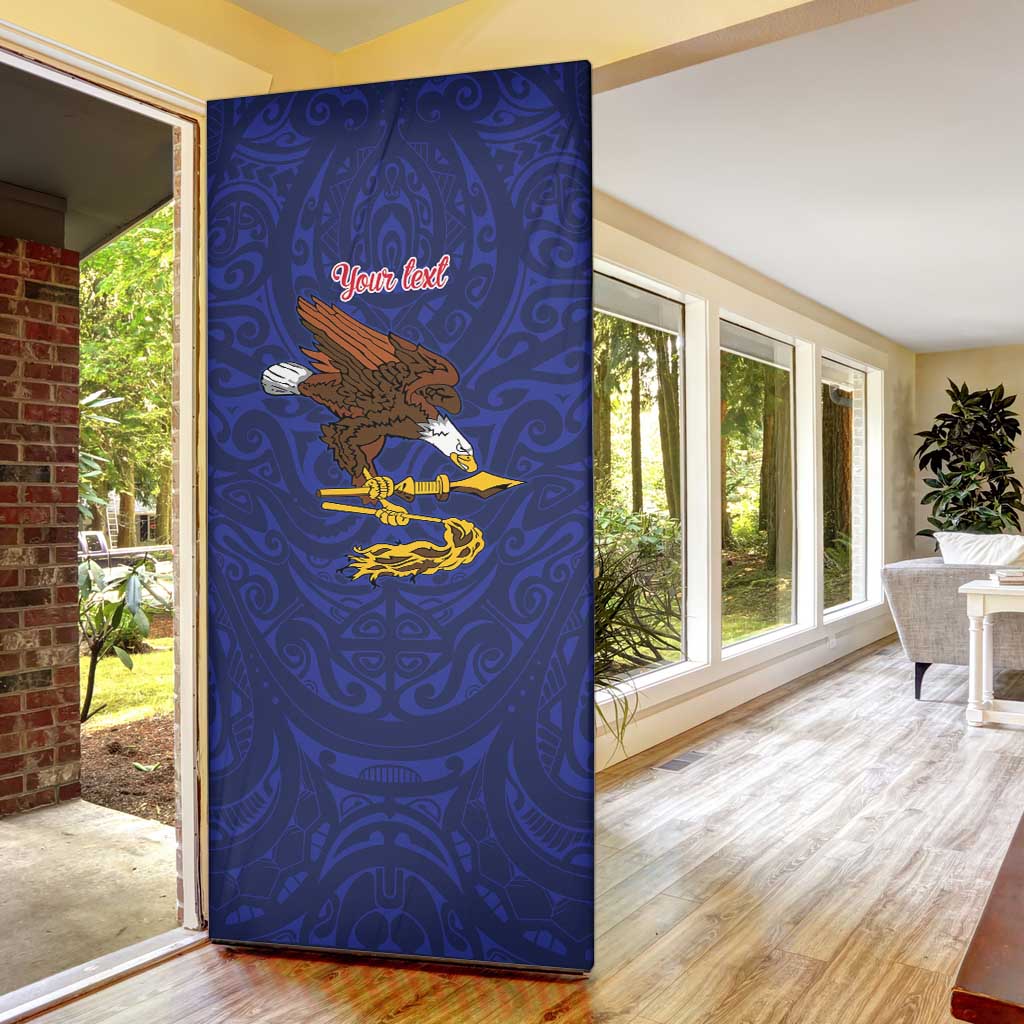 American Samoa Heart Tribal Personalized Door Cover Polynesian Patterns LT9 - Polynesian Pride