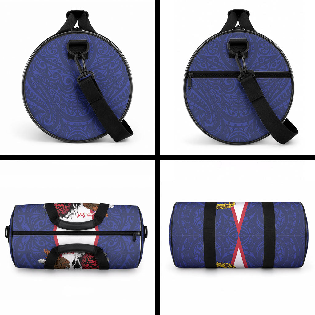 American Samoa Heart Tribal Personalized Duffle Bag Polynesian Patterns LT9 - Polynesian Pride