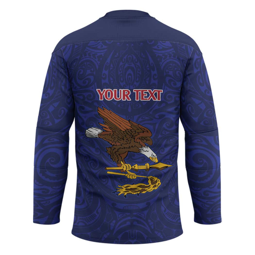 American Samoa Heart Tribal Personalized Hockey Jersey Polynesian Patterns LT9 - Polynesian Pride