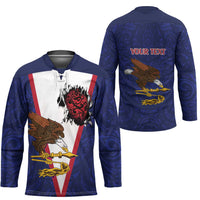 American Samoa Heart Tribal Personalized Hockey Jersey Polynesian Patterns LT9 - Polynesian Pride