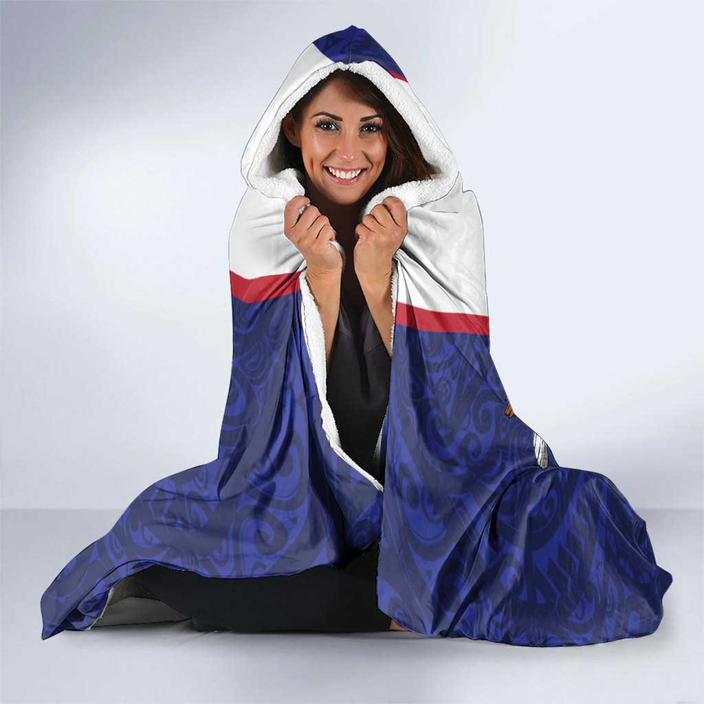American Samoa Heart Tribal Personalized Hooded Blanket Polynesian Patterns LT9 - Polynesian Pride