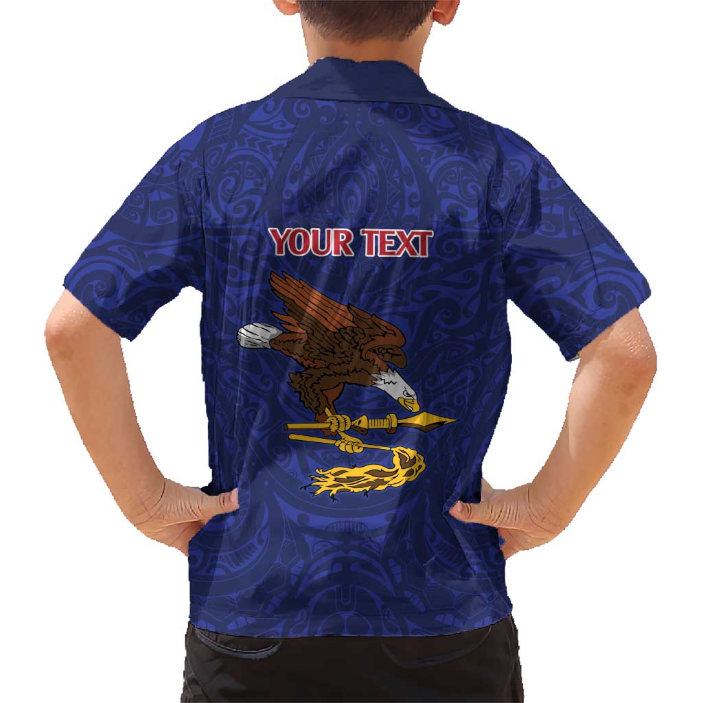 American Samoa Heart Tribal Personalized Kid Hawaiian Shirt Polynesian Patterns LT9 - Polynesian Pride