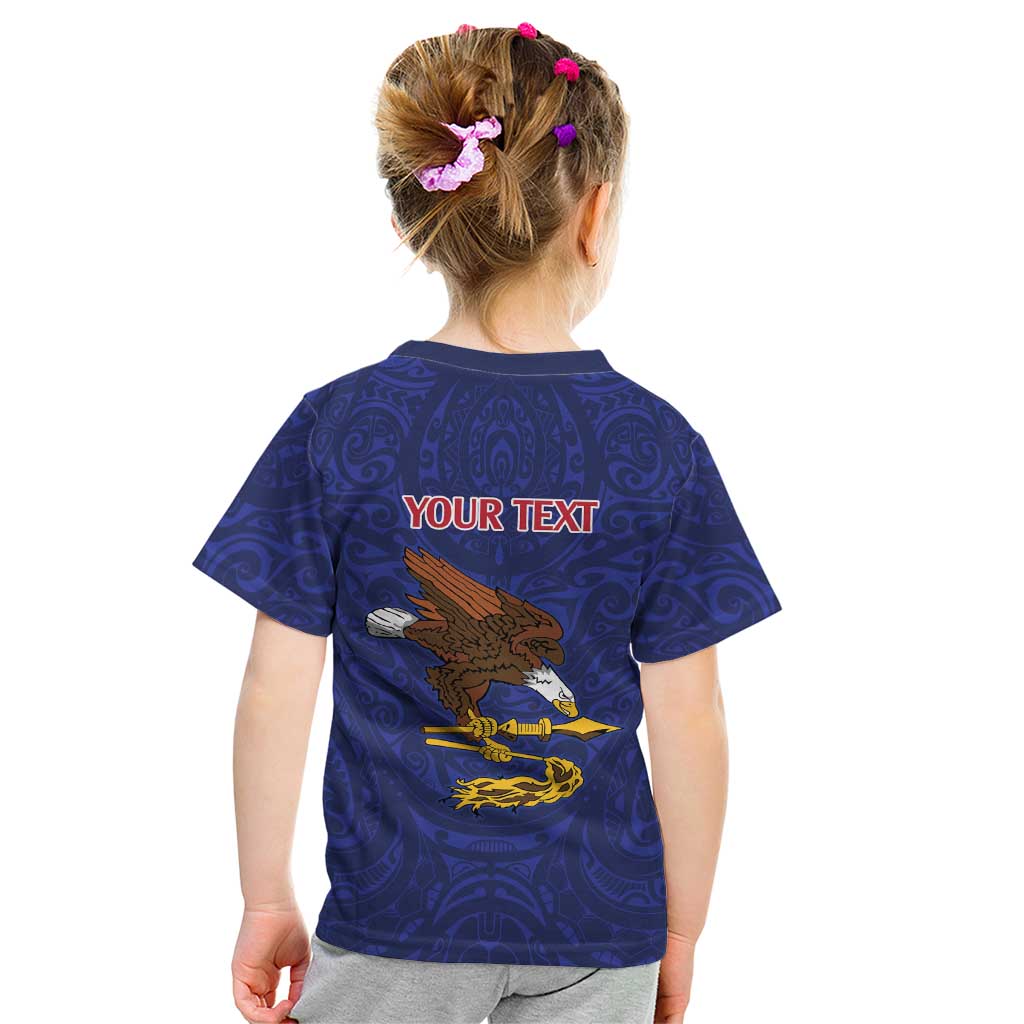 American Samoa Heart Tribal Personalized Kid T Shirt Polynesian Patterns LT9 - Polynesian Pride