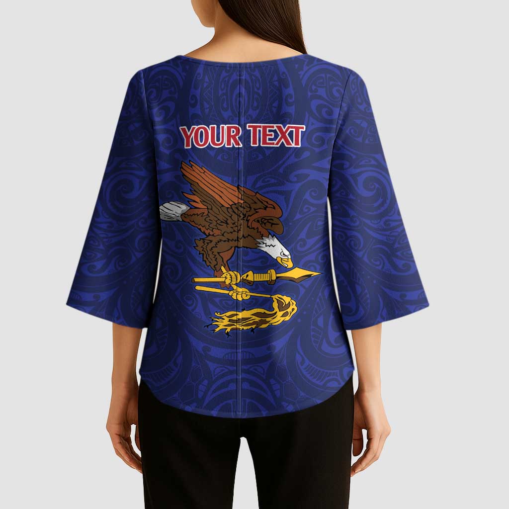 American Samoa Heart Tribal Personalized Kimono Sleeve Blouse Polynesian Patterns LT9 - Polynesian Pride