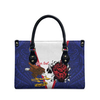 American Samoa Heart Tribal Personalized Leather Bag Polynesian Patterns LT9 - Polynesian Pride