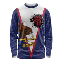 American Samoa Heart Tribal Personalized Long Sleeve Shirt Polynesian Patterns