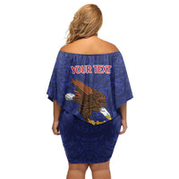 American Samoa Heart Tribal Personalized Off Shoulder Short Dress Polynesian Patterns LT9 - Polynesian Pride