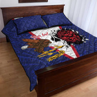 American Samoa Heart Tribal Personalized Quilt Bed Set Polynesian Patterns LT9 - Polynesian Pride